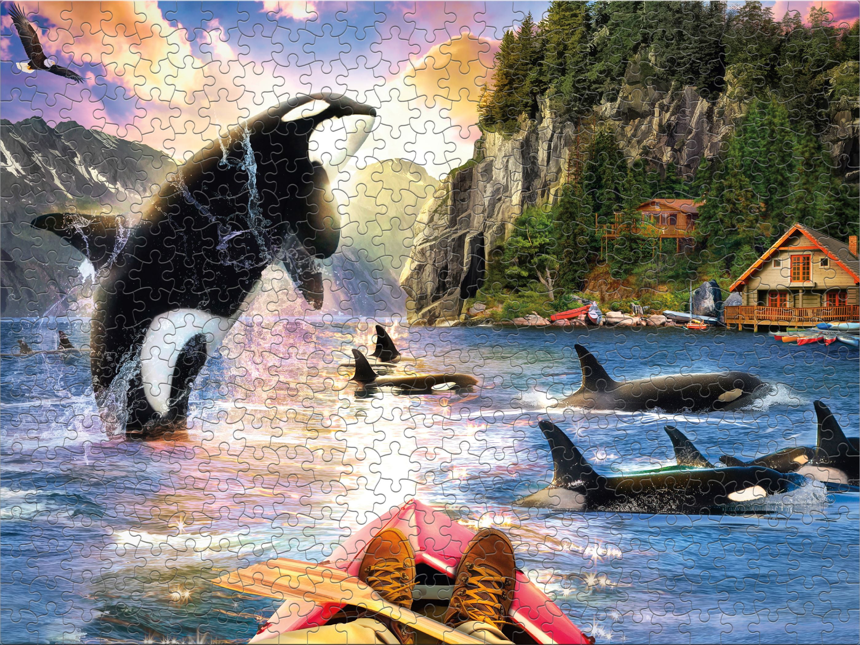 Ceaco 500 Piece Orca Leap (Jason Taylor) Interlocking Jigsaw Puzzle