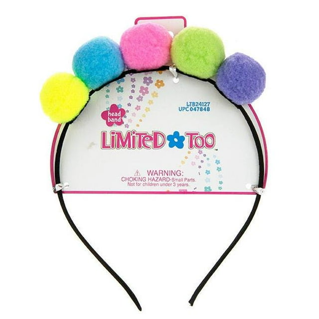 DDI 2332119 Pompons Multicolores 5 Pompons Bandeau - Cas de 48