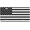 American Flag Black and White, variant on American Flag License Plate - Patriotic USA Freedom Stars Stripes Aluminum Car Tag 12x6 Inch - Waterproof Novelty Auto Accessory