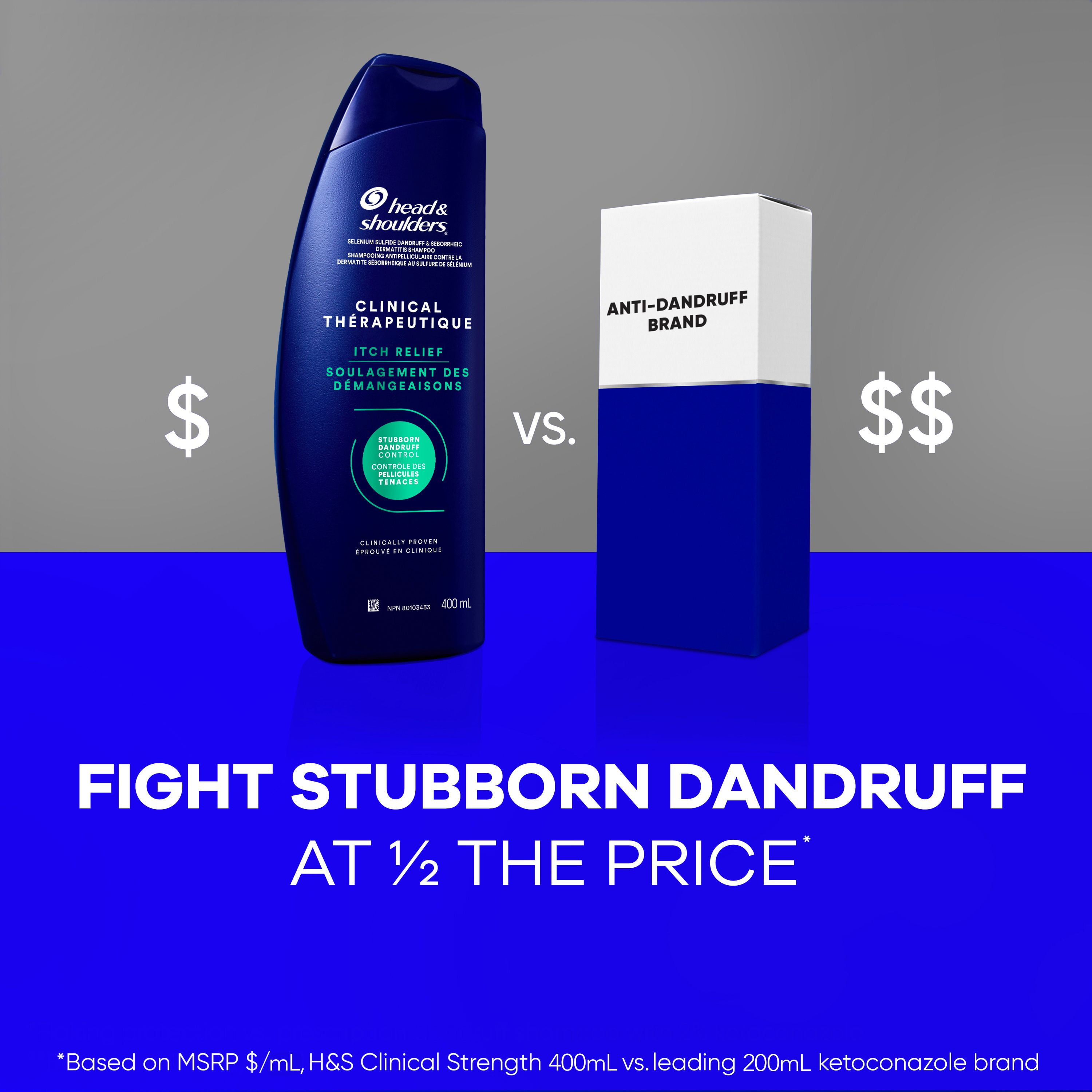 Head & Shoulders Clinical Strength Dandruff Defense Intensive Itch Relief Shampoo, 400 mL