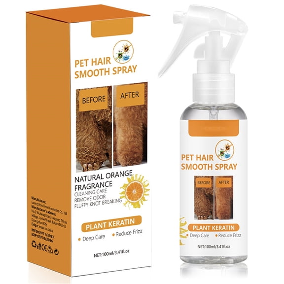 Pet Hair Care Spray for Cats and Dogs Detangling Static Control Deep Nourishing and Fresh Scent