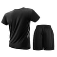 thumbnail image 5 of Men’s Athletic Quick Dry Short Sleeve T-Shirt and Shorts Set Lightweight Breathable Sportswear for Fitness Running Training Gym Workout, 5 of 10