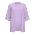 thumbnail image 5 of Womens Short Sleeve Oversized Tops Summer Crew Neck Loose Casual Tee T Shirt Casual T Shirt Loose Casual T Shirt Shirts for Women Tall Long Sleeve Spandex Shirt Women T Shirts Spandex Active Womens, 5 of 6