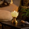 thumbnail image 6 of Electronic Candle Lotus Flower Ambient Night Light, Mini Safe Flickering LED Home Decor, Battery Operated Plastic Lantern, 6 of 7