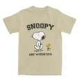 thumbnail image 3 of Camiseta informal de Snoopy y Charlie Brown para hombre y mujer, camiseta de algodón puro con dibujos animados de Peanuts, 3 of 5