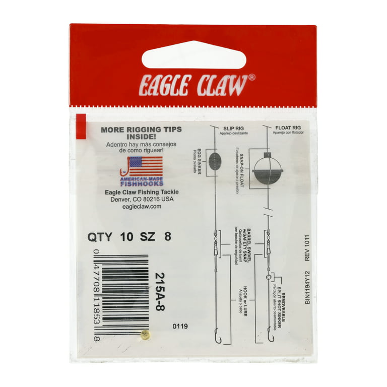 Eagle Claw Cricket Aberdeen Light Wire Long Shank Fishing Hooks