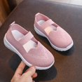 thumbnail image 2 of Xfvqtps Kids Girls Casual Shoes Mesh Hollow out Flats Slip on Elastic Soft Sole Non Slip Breathable Comfortable Lightweight Athletic Running Jogging Walking Sneakers Pink, 2 of 9