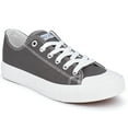 thumbnail image 2 of JENN ARDOR Women's Canvas Sneakers Low Top Shoes Clearance Women Shoes Drak Gray Size 8, 2 of 9