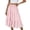 Pink, variant on Women's Plaid Gingham Midi Skirts A-Line Elastic High Waisted Tiered Flowy Skirts Soft Ruffled Vacation Skirt
