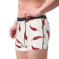 thumbnail image 3 of Kdxio Men's Boxer Briefs with Chili Print - Comfortable and Breathable Underwear for Everyday Wear, 3 of 7