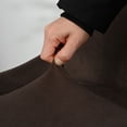 thumbnail image 4 of Chair Cover Velvet Chair Slipcovers Removable Washable Soft Dining Chair Protector Cover Coffee Color, 4 of 8