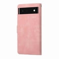 thumbnail image 3 of Allytech For Compatible with Google Pixel 6 Wallet Case, with Wrist Strap Kickstand Card Holder Magnetic Buckle Protective Flip Full for Google Pixel 6 Synthetic Leather Case,Pink, 3 of 6