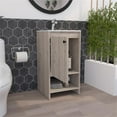 thumbnail image 4 of FM FURNITURE Chariot Modern Metal Free Standing Vanity Cabinet in Light Gray, 4 of 8