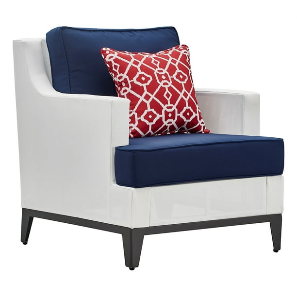 Tommy Hilfiger Hampton Outdoor Mesh Chair with Cushions White and