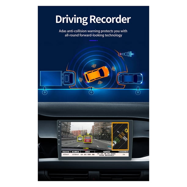 Monitor De Vídeo Del Coche Reproductor Autoradio de 9 pulgadas 2 Din MP5 Player GPS usado en Android/iOS (sin cámara Likrtyny Accesorios para autos y motos