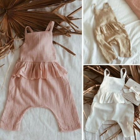 

Newborn Baby Girls Summer Ruffle Romper Jumpsuit Playsuit Clothes Outfit 0-3Y