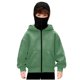 thumbnail image 2 of Chaqueta deportiva de invierno de color liso para niños, de manga larga, con capucha, informal, con cremallera y bolsillos, de poliéster, 2 of 5