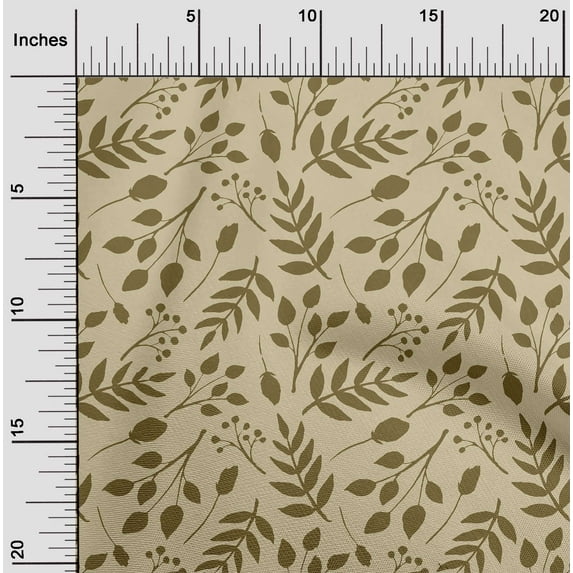 oneOone Cotton Jersey Beige Fabric Florals Sewing Craft Projects Fabric Prints By Yard 58 Inch Wide-V4A