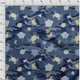 thumbnail image 4 of oneOone Tissu Jersey Viscose Bleu Sarcelle Matériel de Robe de Mer Tissu Imprimé Tissu au Mètre 60 Pouces de Large, 4 of 4