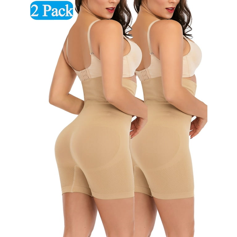 2 Pack High Waist Shapewear Shorts for Women - Seamless Tummy Control Thigh  Slimmer Shapewear Panties Body Shapers 