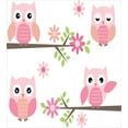 thumbnail image 3 of Ambesonne Owl Duvet Cover Sets, Spring Floral Owls, 2-King, White Green Pink, 3 of 7