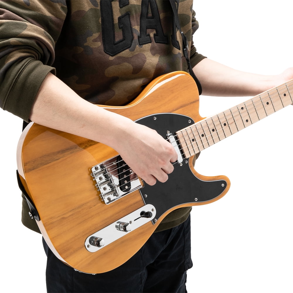 Maple Fingerboard GTL Electric Guitar SS Pickup Transparent Yellow