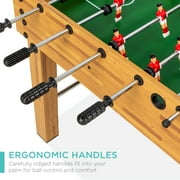 Best Choice Products 48in Foosball Table for Kids & Adults, Arcade Soccer Game Table w/ 2 Balls - Light Brown