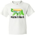 thumbnail image 3 of Inktastic Montana Lake and Trees in Bear Silhouette Youth T-Shirt, 3 of 5