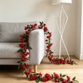 thumbnail image 6 of Red Faux Bougainvillea Vine, Silk-Like Artificial Hanging Garland for Patio and Balcony, 6 of 6