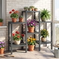 thumbnail image 2 of Gymax 6-Tier Plastic Modular Storage Shelves Open Display Utility Shelving Unit Gray, 2 of 10