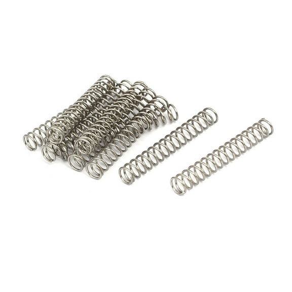 0.7mmx6mmx40mm 304 Stainless Steel Compression Springs 10Pcs