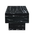 thumbnail image 4 of Modern Black Coffee Table With Lovely Design Patterns, 43.3"×21.6"×17.2", For Living Room & Home Theater, 330lb Capacity, Simple Setup Fascinating Room, Carrying Install, 4 of 5