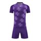 thumbnail image 1 of Odeerbi Conjunto de Uniformes de Entrenamiento de Fútbol de Malla Para Chicos Y Niñas Pantalones Cortos de Camiseta de Manga Corta Con Rayas Conjunto Atlético Seco Rápido Para 4-15 Años, 1 of 4