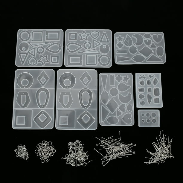 Molde de Silicona ANGGREK Kit de Moldes para Joyería para Colgantes y Pendientes