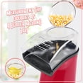 thumbnail image 4 of Nostalgia - Máquina para hacer 16 tazas de palomitas de maíz con saludable aire caliente, sin aceite, incluye tapa para medir el grano, es de acero inoxidable, color rojo, 4 of 5