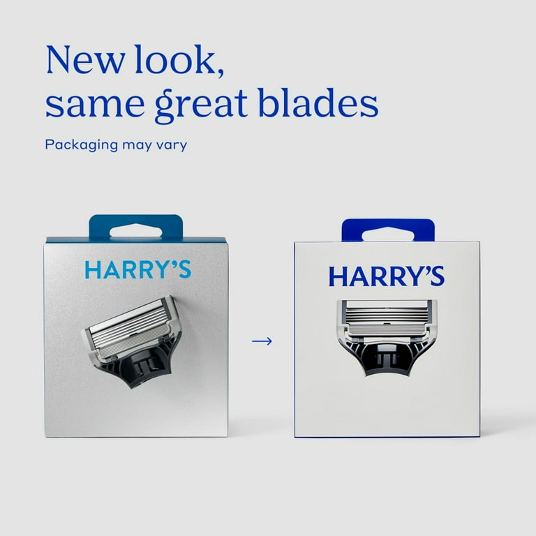 Harry's Men's Razor Blade Refill Cartridges 4 Pack with Sharp