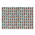 thumbnail image 1 of Abstract Cutting Board, Pineapples with Triangles Lines and Checkered Squares Fruit Design, Decorative Tempered Glass Cutting and Serving Board, Small Size, Dark Coral Dark Blue, by Ambesonne, 1 of 1