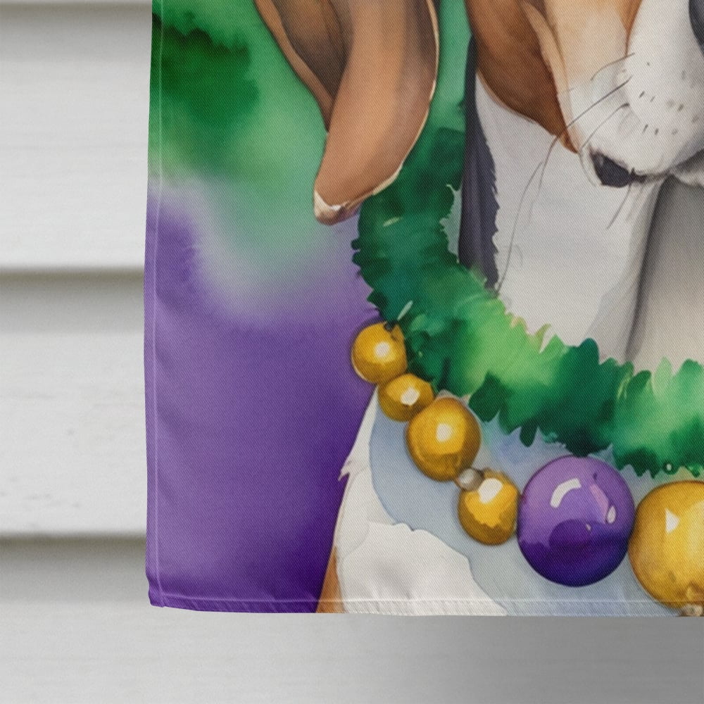 American Foxhound King of Mardi Gras House Flag 28 in x 40 in
