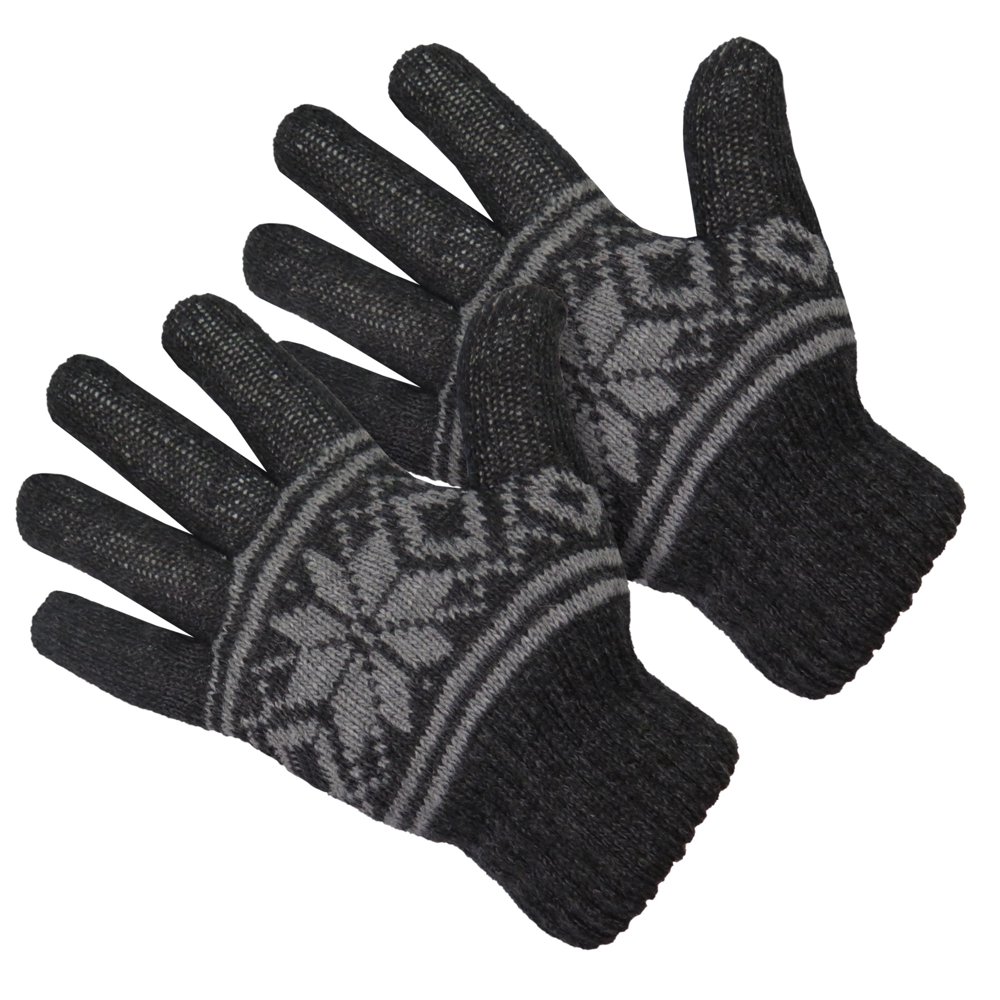 Heat Trendz Men's Thermal Insulated Double Layer Knit Lined Gloves