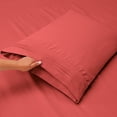 thumbnail image 2 of Queen Size Pillowcase, Hotel Luxury Pillowcase, Extra Soft,Easy Fit,Breathable and Cooling Sheets,Wrinkle Free Coral, 2 of 5