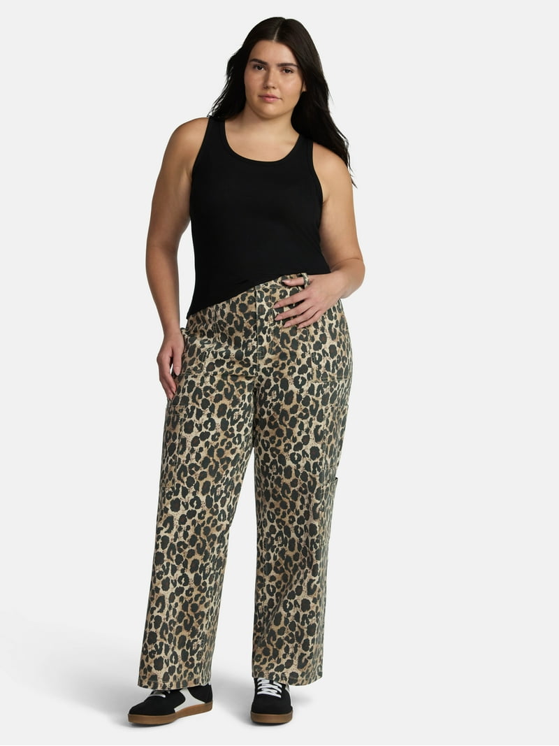 No Boundaries Wide Leg Cargo Pants, 31.5'' Inseam, Women's