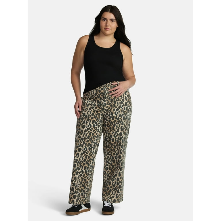 No Boundaries Wide Leg Cargo Pants, 31.5'' Inseam, Women's