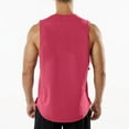 thumbnail image 5 of Sakmal Crew Neck Men'S Tank Tops Red Red Gym Workout Camisole Solid Lightweight Loose Fit Sleeveless Shirts, 5 of 5