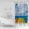 thumbnail image 2 of Flip Flops Shower Curtain Waterproof Polyester Fabric Shower Curtain Summer Ocean Beach Colorful Flip Flops Curtain Decor Sets with Hooks for Bathroom Showers and Bathtubs Standard Size72x72 Inch, 2 of 6