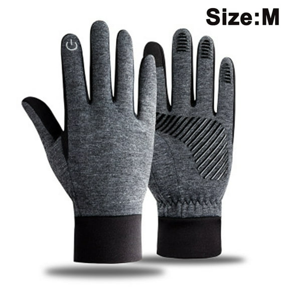 Thermal Winter Glove Liners for Cold Weather for Men & Women - Thin, Lightweight & Warm Black Gloves for Texting, Cycling & Driving - Touchscreen Smartphone Compatible,GreyM