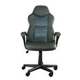 thumbnail image 2 of Elama High Back Faux Leather Adjustable Office Chair in Black, 2 of 5