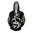 thumbnail image 4 of Sudadera con capucha y cremallera con estampado de calavera y flores para hombre, sudadera con estampado 3D de serpiente, caballo y caballero, sudaderas informales de gran tamaño, sudaderas con capuch, 4 of 5