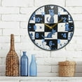 thumbnail image 3 of Yayeee Wall Clock Battery Operated 9.5" Silent Non-Ticking for Living Room, Blue Cat Stars, 3 of 8