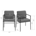 thumbnail image 4 of Beckett Brown Faux Leather Dining Chair with Black Iron Legs, 4 of 8