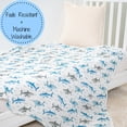 thumbnail image 2 of LollyBanks Baby Blanket for Boys, 100% Cotton Muslin Swaddle Blankets, 47 x 47 Inches Soft and Breathable Receiving Blankets, Cozy Newborn Swaddle, Baby Essentials, Registry (Shark Print), 2 of 6